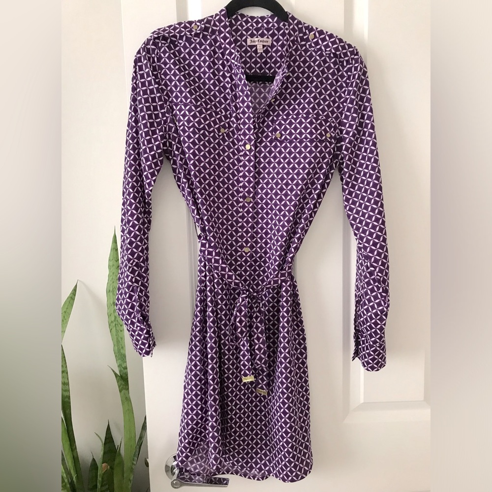 Juicy Couture Geometric Print Shirt Dress